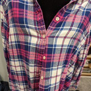 Basic Editions Women's Button Down Flannel